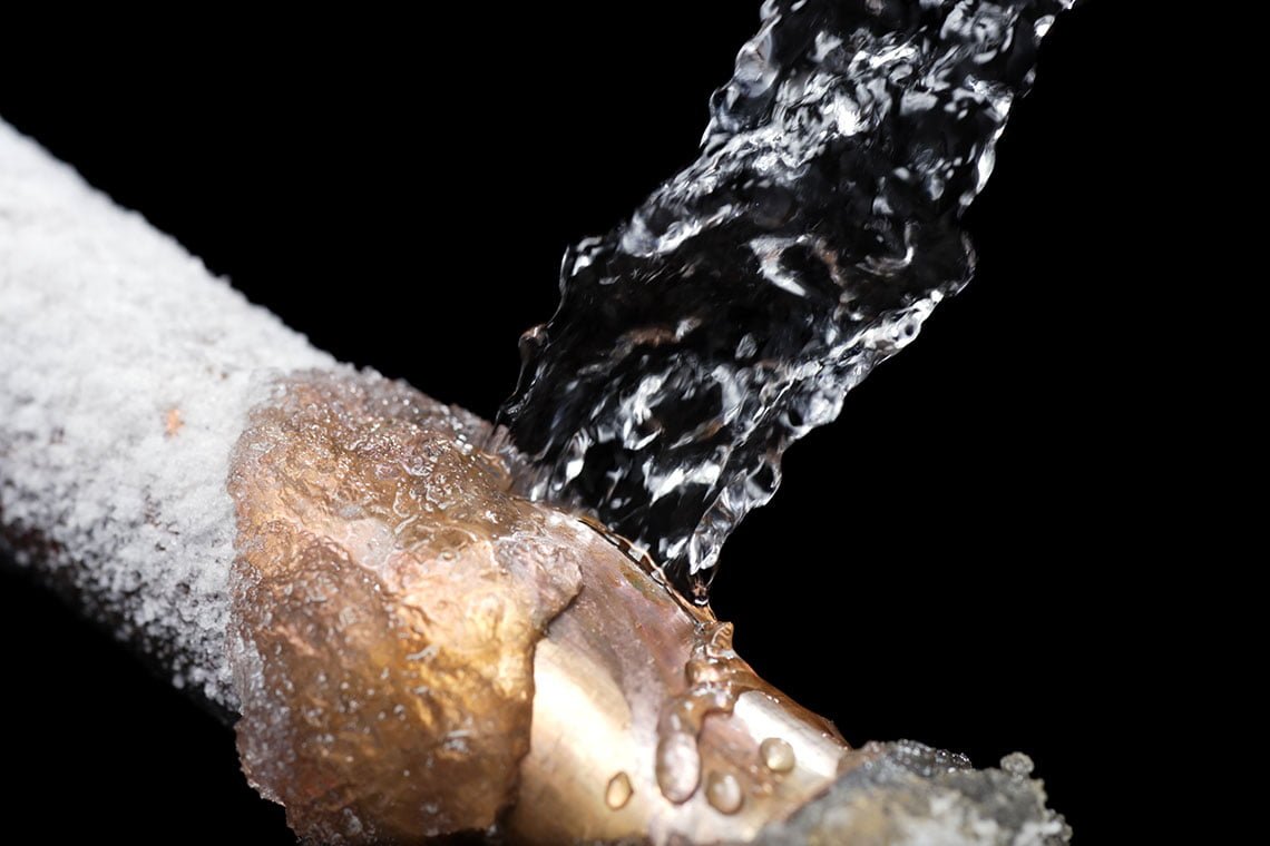 water pipes frozen