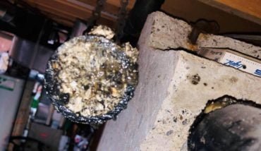 Calcified Grease blocked drain