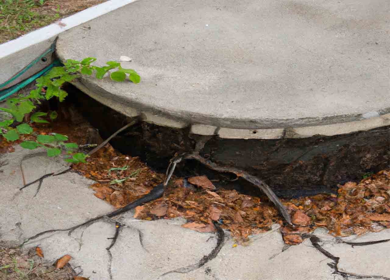 drainage issue caused by tree roots