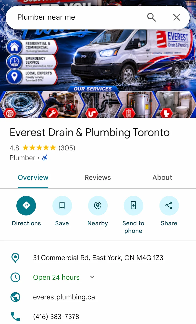 Everest Drain & Plumbing Google Business Profile