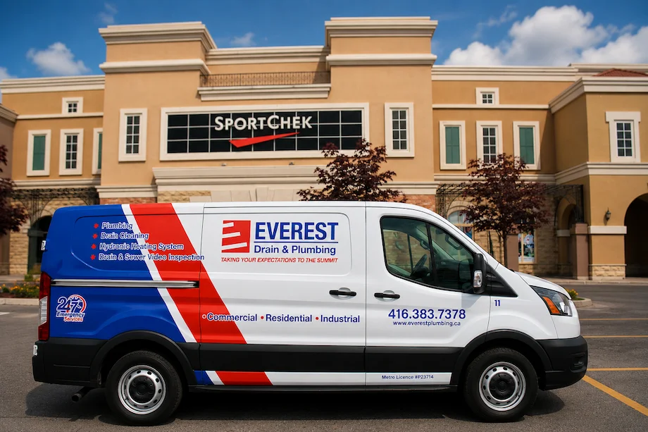 Everest Drain and plumbing service technician truck