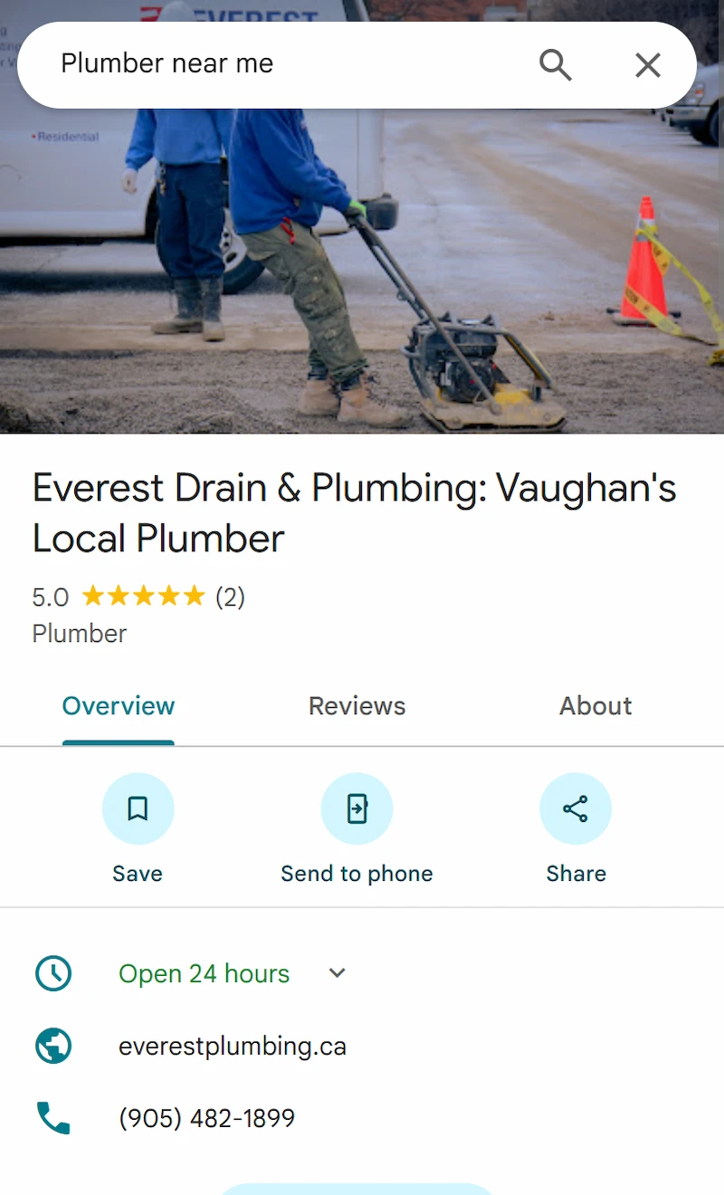 Google Verified Everest Drain & Plumbing : Vaughan's Local Plumber