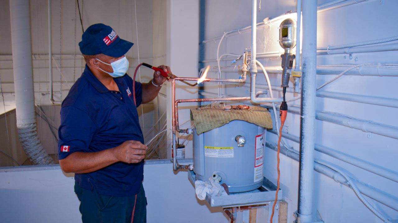 Hot water tank replaced and repair