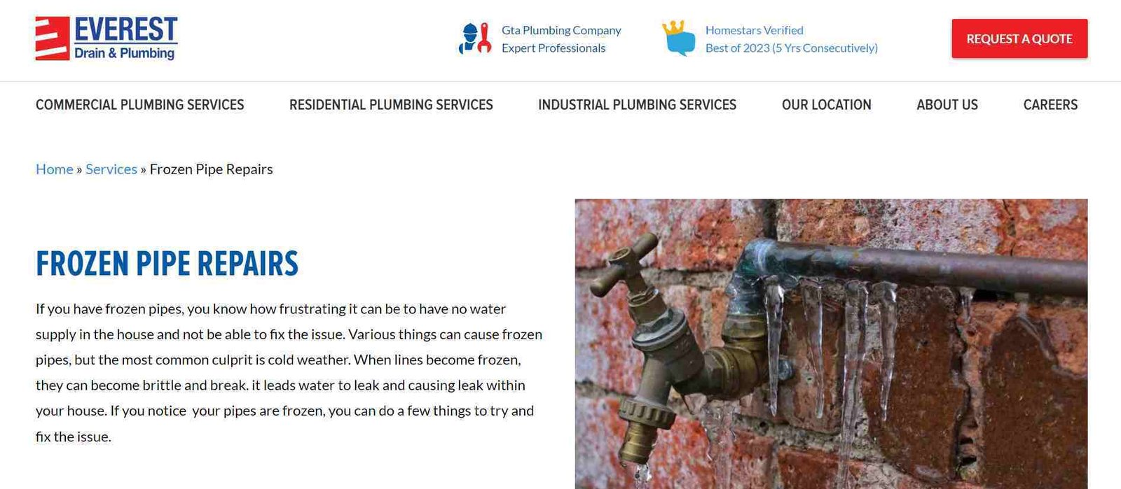 Why Choose Everest Drain & Plumbing To Fix Frozen AC Pipes In Toronto