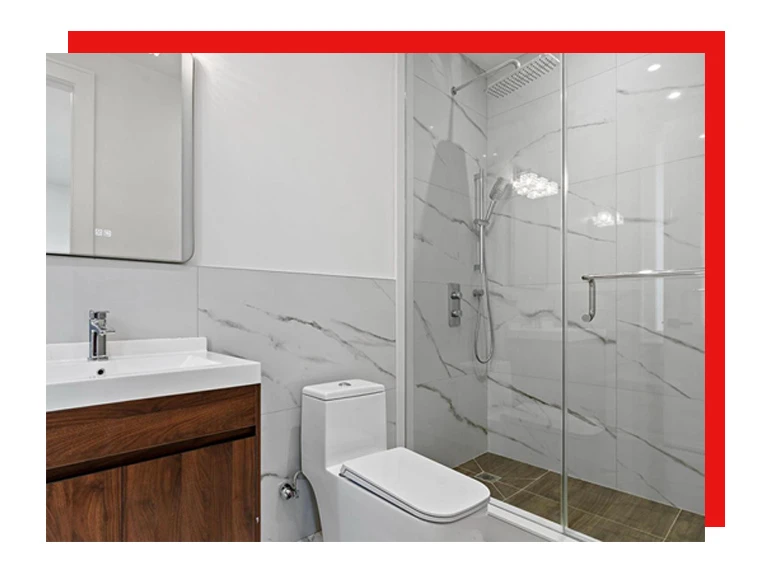 Emergency plumber servicing shower issue in Toronto home